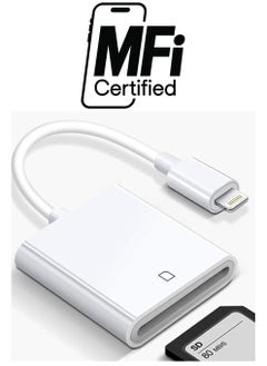 KASTWAVE For Apple Lightning to SD Card Camera Reader Adapter for iPhone iPad(USB 3.0/2.0) DSLR Camera Trail Game Camera Card Viewer Reader for iPhone 12 Mini, No APP Needed-Plug and Play  - Image 1