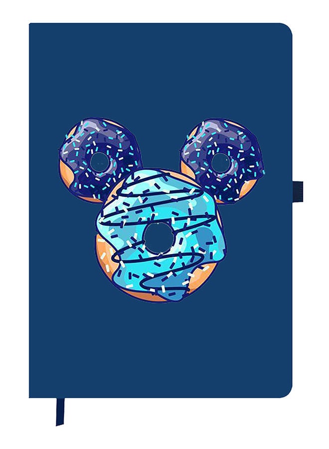Theodor Designer A5 Thick Blue Hardcover Notebook Donut Mickey - Image 1