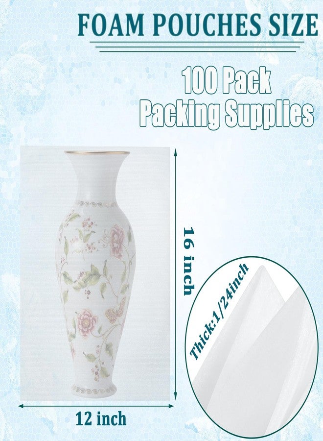 APOCHON 100Pack Packing Foam Pouches 12x16 inch, Large Cushion Foam Wrap Pouches for Safeguarding Mugs,Cups,Glasses,China and Dishes - Ideal Packing Supplies for Moving and Storage - Image 2