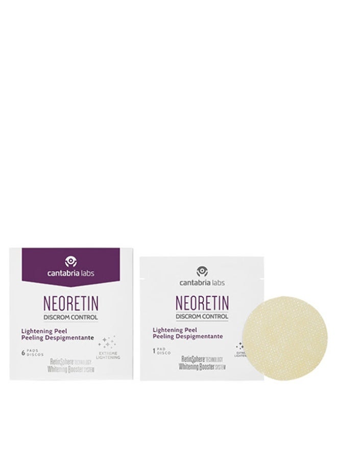Neoretin Discrom Control Lightening Peel Pads x6 - Image 1
