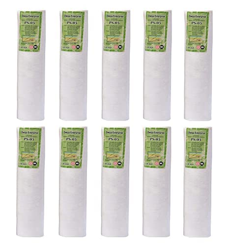 Granthi Enterprise Spun Filter Candle PP Spun Cartridge Pre Filter Outer Filter Candle 5 Micron Pre Filter 10 PP Spun Filter for All Type RO Water Purifier Polypropylene Pack of 10 - Image 1