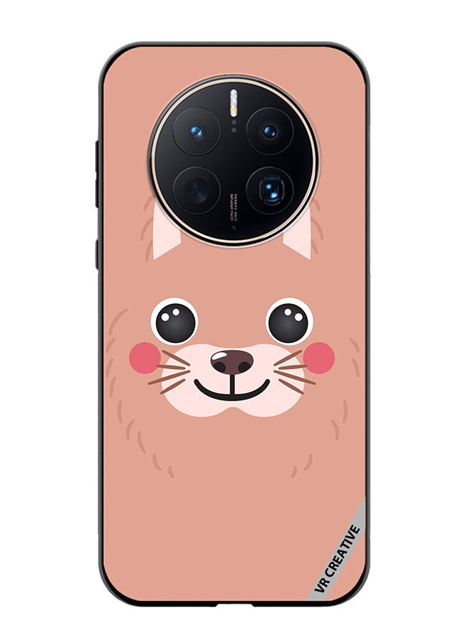 VR CREATIVE Protective Case Cover For Huawei Mate 50 Pro Lama Cartoon Face Design Multicolour  - Image 1