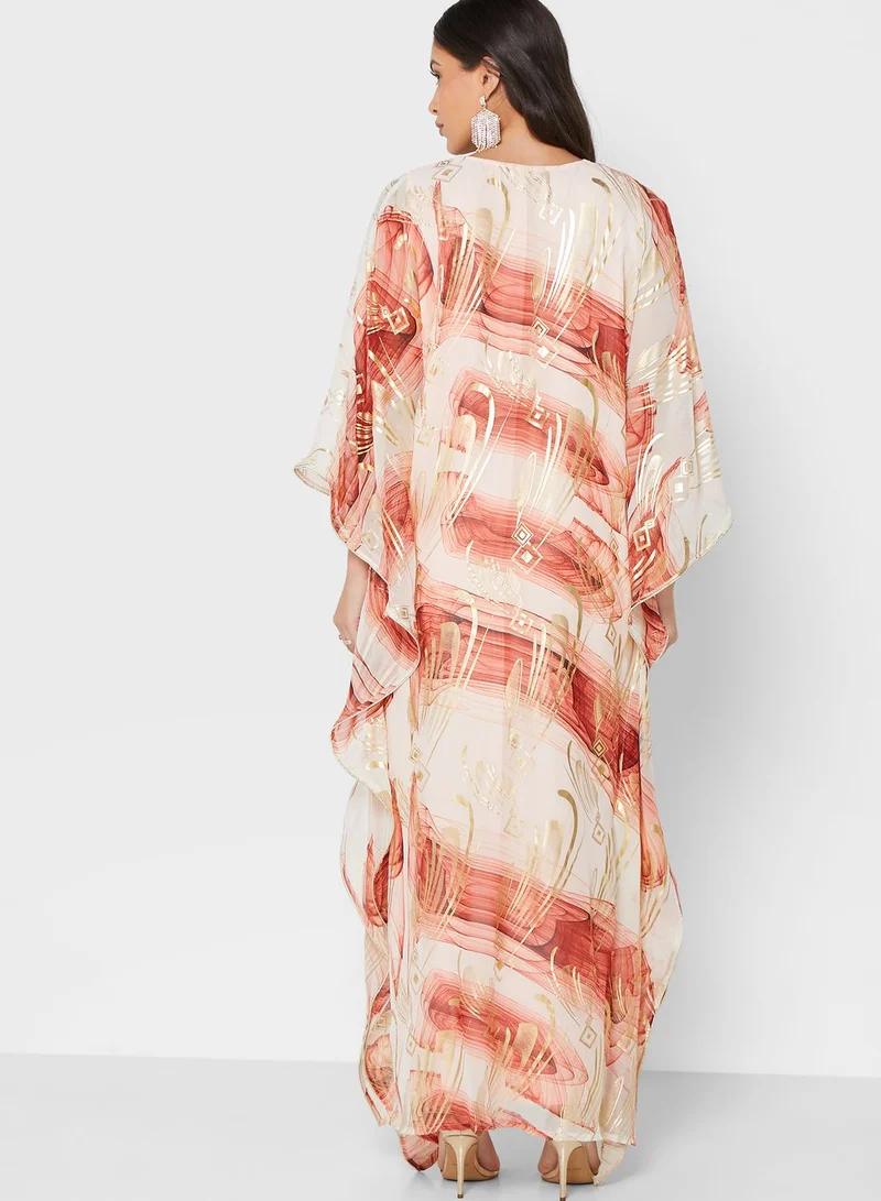 MAISON ARABELLE Floral Print Jalabiya