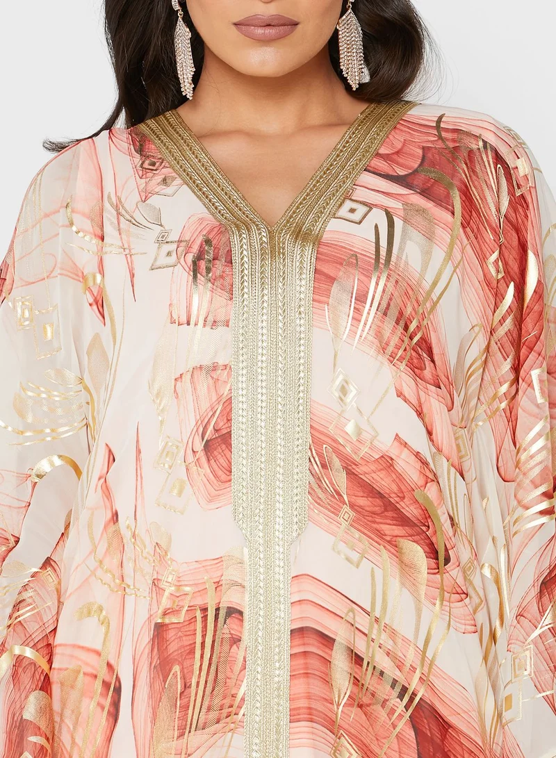 MAISON ARABELLE Floral Print Jalabiya