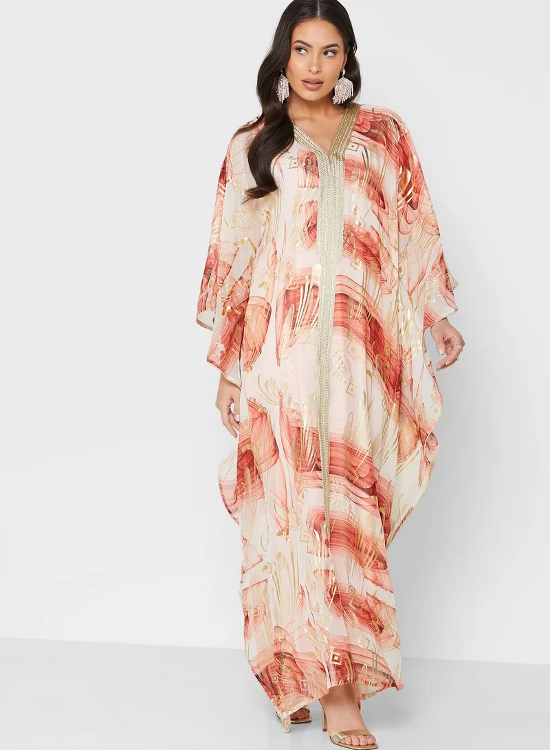 MAISON ARABELLE Floral Print Jalabiya
