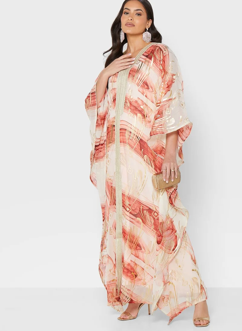MAISON ARABELLE Floral Print Jalabiya