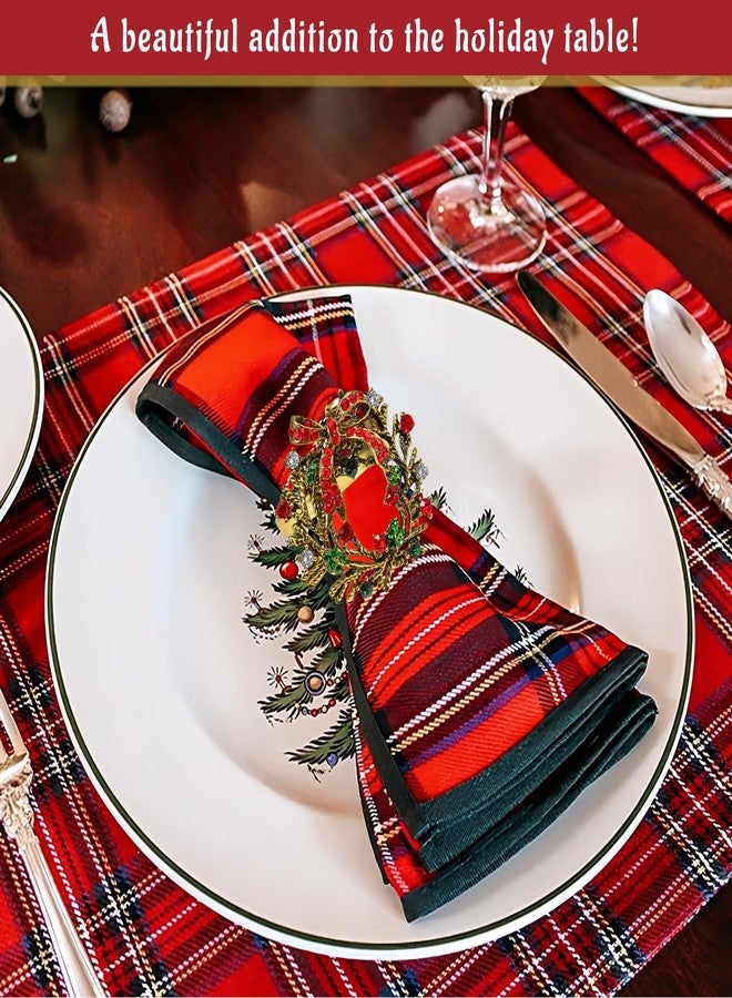 Legigo Set of 12 Christmas Wreath Napkin Rings Set- Metal Xmas Napkin Ring Holders for Cloth Napkins, Christmas Holiday Party Dinner Table Decoration - Image 4