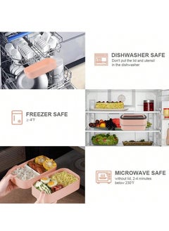 Generic Adult Bento Box Lunch Box Large, Bento Box Japanese Lunch Box Kit with Bag & Utensils, Food Picks for Bento Box Containers, Stackable Bento Box for Adults, Microwave Bento Boxes BPA-free Food Safe  - Image 5