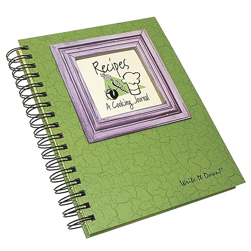 Write it Down series by Journals Unlimited, Guided Journal, Recipes, A Cooking Journal, Full-size 7.5"x 9", Avocado Green Hard Cover, Made in USA - Image 3