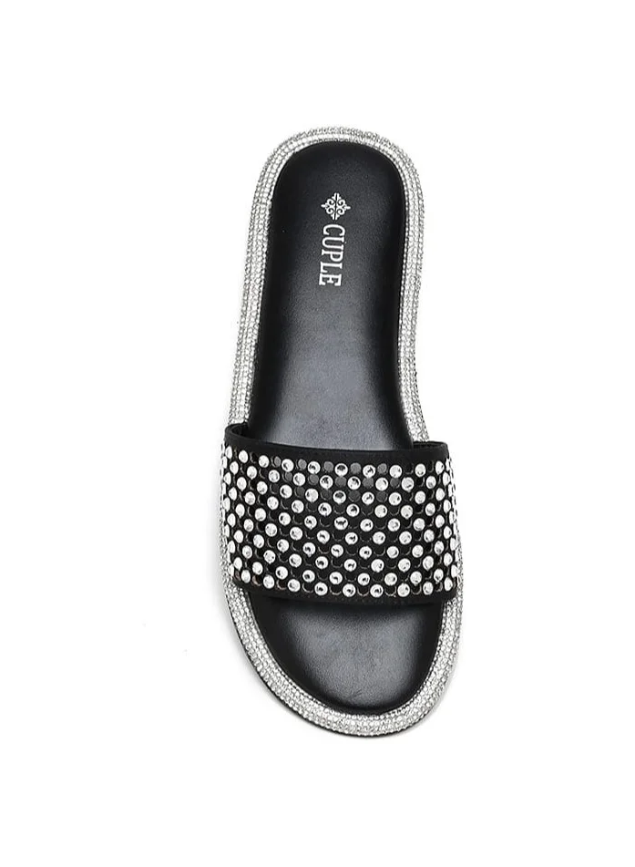 Cuple Slip-on Embellished  Flat Sandals