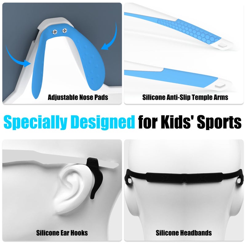 Xtiger X-TIGER Kids Sunglasses Polarized Youth Baseball Sunglasses for 8-14 boys girls UV400 Sports Softball Cycling Glasses - Image 5