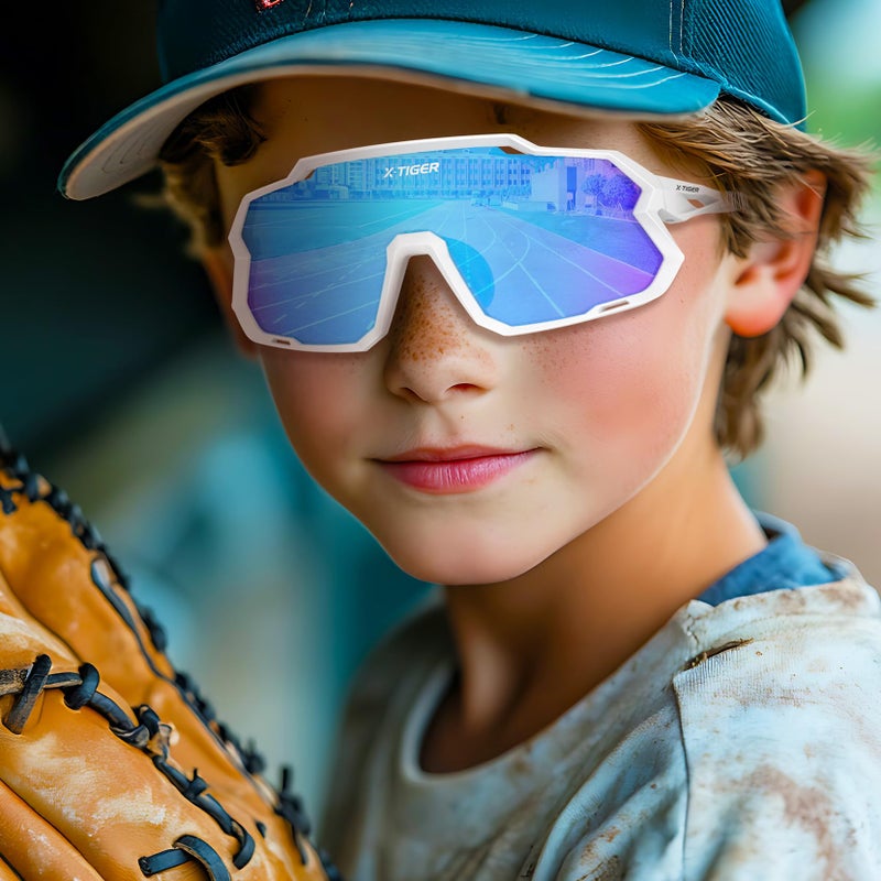 Xtiger X-TIGER Kids Sunglasses Polarized Youth Baseball Sunglasses for 8-14 boys girls UV400 Sports Softball Cycling Glasses - Image 2
