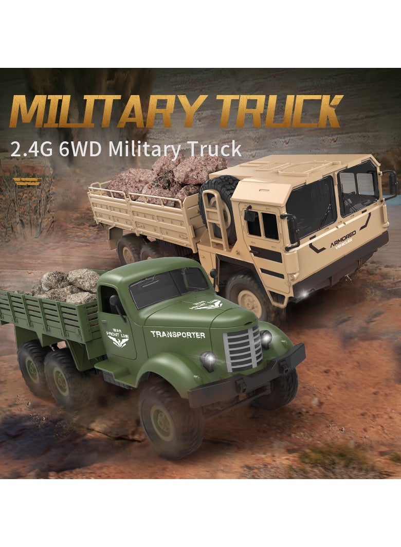 MZtoyz RC Cars Q60 1:16 Scale 6WD Off-Road Military Truck Front Line, 2.4GHz Remote Control Crawler, Army Car Toy for Adults and Kids - Battery Included - Image 4
