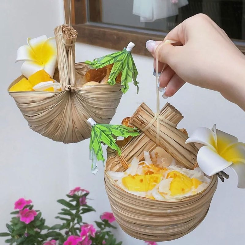 Large Palm Leaf Dessert Bowl For Fruit Salad Soup And Storage - Image 5