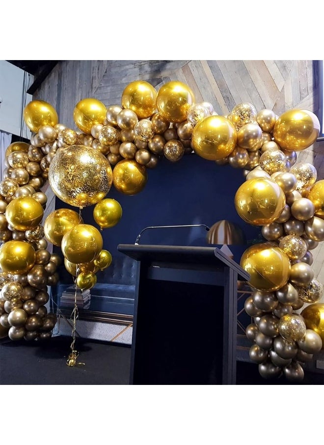 PartyWoo - PartyWoo Metallic Gold Balloons, 50 pcs 5 Inch Gold Metallic Balloons, Gold Balloons for Balloon Garland or Balloon Arch as Party Decorations, Birthday Decorations, Baby Shower Decorations, Gold-G101 - Image 1