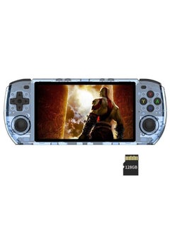Powkiddy POWKIDDY RGB10 MAX3 Handheld Game Console, 5 Inch IPS Screen Retro Video Game Console Open Source Linux Game Player, Support WiFi & Bluetooth,10000+ Games Portable PSP (Blue, 128G)  - Image 1