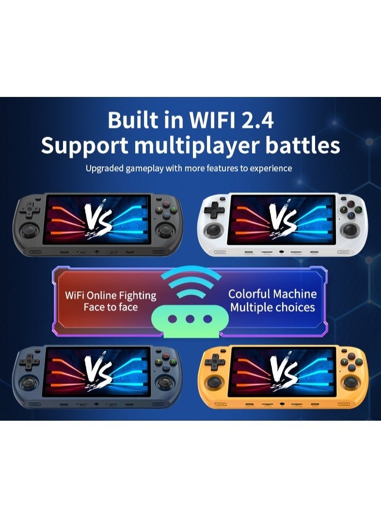 Powkiddy - POWKIDDY RGB10 MAX3 Handheld Game Console, 5 Inch IPS Screen Retro Video Game Console Open Source Linux Game Player, Support WiFi & Bluetooth,10000+ Games Portable PSP (Blue, 128G) - Image 1