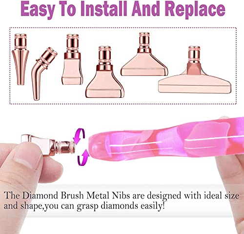 Heyseri Diamond Art Pens, “Classic Wax Stylus” Diamond Painting Pen, Traditional Diamond Painting Tools Accessories, Gem Art Pen with Metal Tips for 5D Craft Nail - Image 4