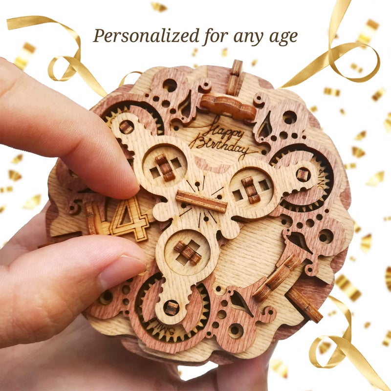 iDventure Birthday Cake Puzzle Box â€“ 3D Gift Box for Adults â€“ Money Holder Puzzle Game â€“ Escape Room Brain Teaser for Men & Women - Image 3