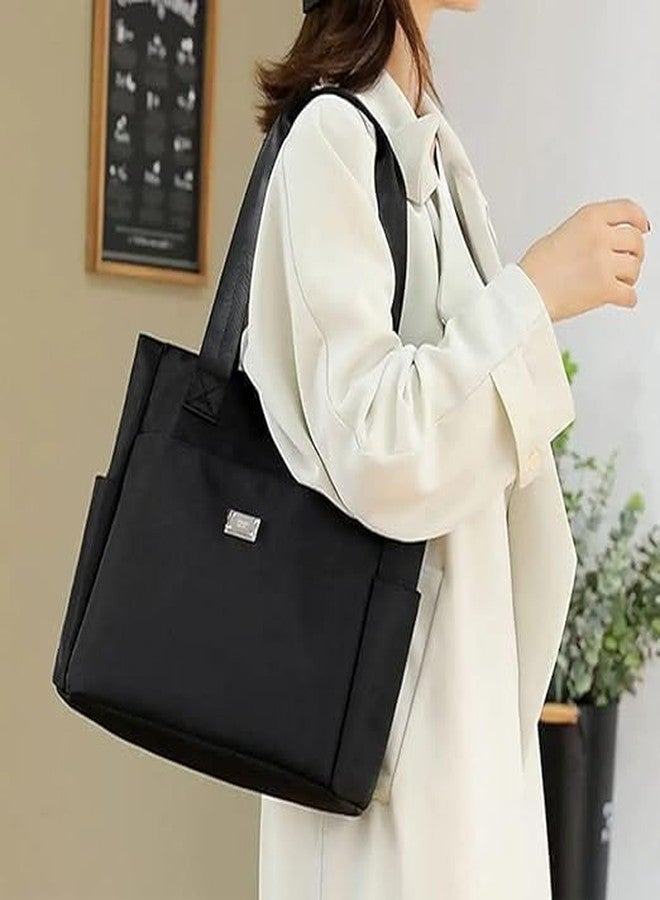 CAPSEA Nylon Tote Shoulder Bag With Double Handles, Lightweight Waterproof Shoulder Bag, Women's Large Capacity Top Handle Handbags, Nylon Tote Bag For Gym, Work, School[Multicolor] - Image 4