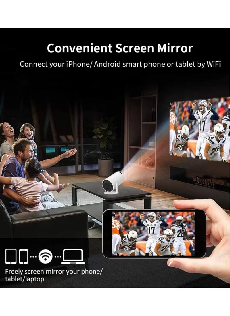 JAJEEK 4K Projector with Gaming Console | 2-in-1 Gaming Projector with 64GB Retro Games, 10000+ Classic Games, 1080P Portable Smart Projector, WiFi 6, BT 5.0, Compatible with Android, iOS, TV Box, HDMI, USB, PS4, Game Controller  - Image 4