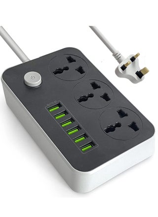 Power Strips Extension Cord 3 Outlets, Power Socket with 6 USB Ports Universal Charging Socket with 2M Bold Extension Cord - pzsku/ZB2F6879A1D80A42E1449Z/45/_/1710052328/788be9f8-e31f-4ae7-8d0a-e465dc29549e