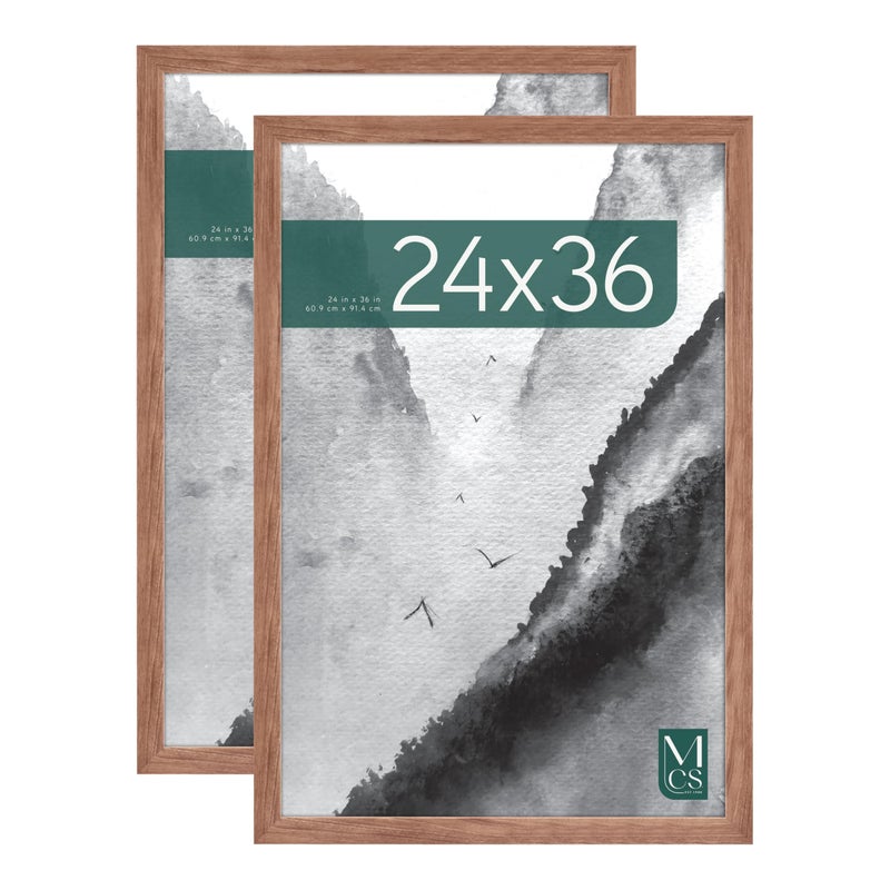MCS Museum Poster Frame Medium Oak 24 x 36 in 2 pk