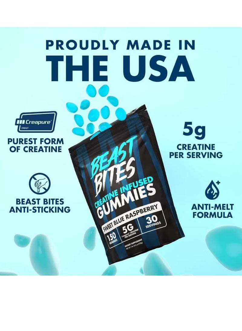 BEAST Daily Creatine Gummies for Women and Men - 150 Count 5g Creatine Monohydrate per Serving for Muscle Growth & Recovery - Sugar-Free, Low-Calorie, with Vitamin B12 for Energy Boost - Image 4