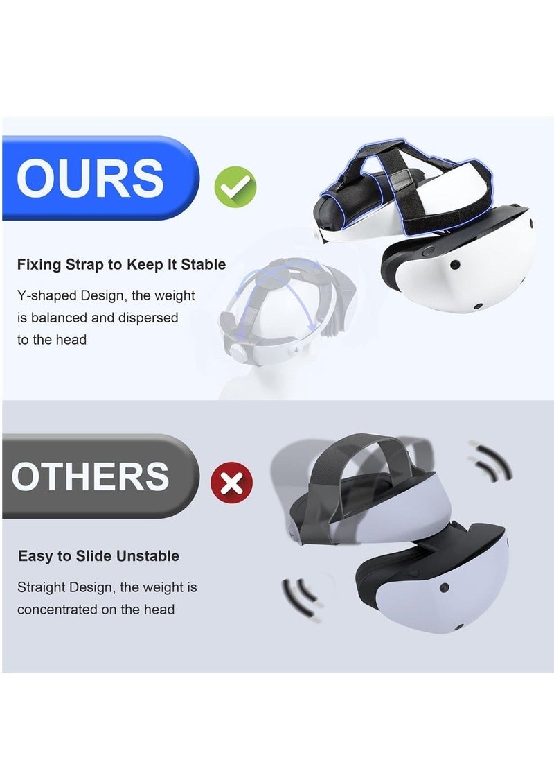 حزام رأس قابل للتعديل لجهاز PlayStation VR2، عصابة رأس خفيفة الوزن لجهاز PSVR2، توازن ضغط الرأس، وتقلل الجاذبية، وتوفر راحة محسنة - Image 2