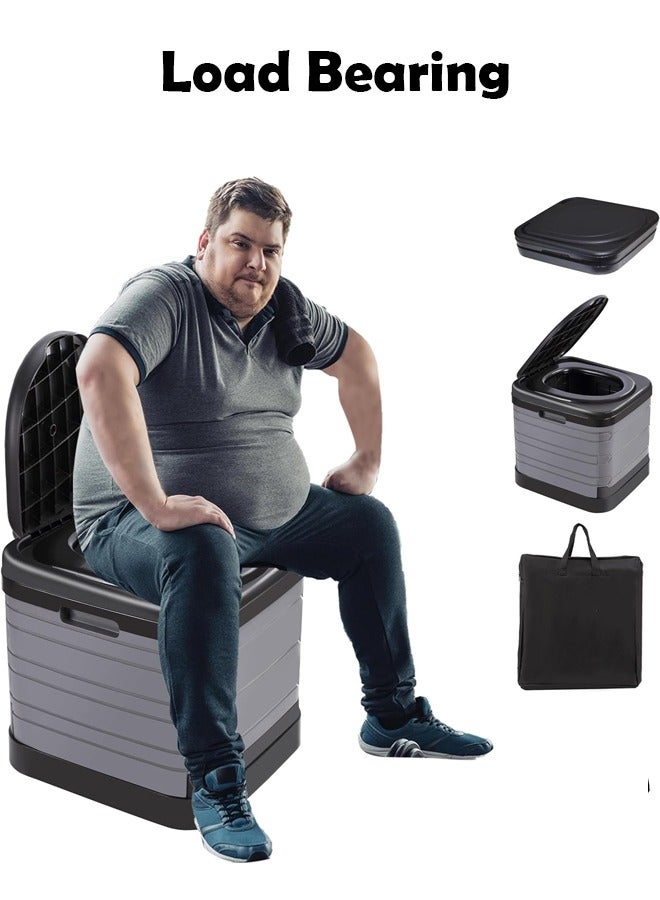 ZCM-HAPPY Portable Folding Toilet - Travel Integrated Outdoor Toilet for Camping, Boat, Hiking, Long Trips, Beach and Multifunctional Use, Durable ABS Material with Storage Bag - Image 5