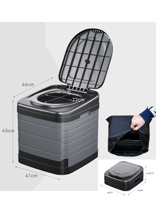 ZCM-HAPPY Portable Folding Toilet - Travel Integrated Outdoor Toilet for Camping, Boat, Hiking, Long Trips, Beach and Multifunctional Use, Durable ABS Material with Storage Bag - Image 2