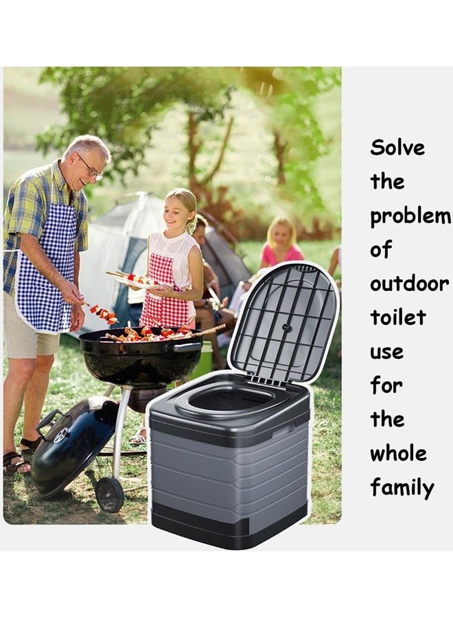 ZCM-HAPPY Portable Folding Toilet - Travel Integrated Outdoor Toilet for Camping, Boat, Hiking, Long Trips, Beach and Multifunctional Use, Durable ABS Material with Storage Bag - Image 4