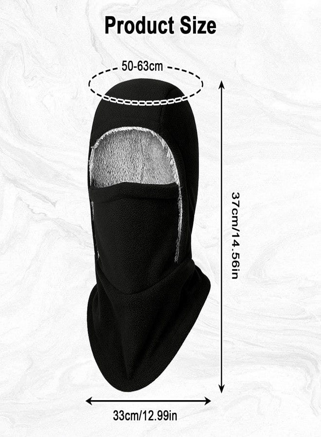 سوتينج قناع وجه شتوي للرجال والنساء - قناع وجه من الصوف المقاوم للرياح، قناع تزلج، حماية حرارية ثلاثية الأبعاد للتزلج وركوب الدراجات النارية والمشي لمسافات طويلة والأنشطة الخارجية في الطقس البارد (أسود) - Image 4