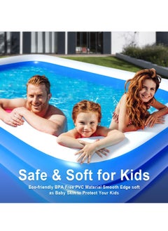VUCATIN Inflatable Swimming Pool Thickened Full-Sized Above Ground Kiddie Inflatable Family Swimming Lounge Pool Outdoor Toys for Kids & Adults Blow up Pool for Backyard Patio (305 x 183 x 56 cm（L x W x H）)  - Image 5