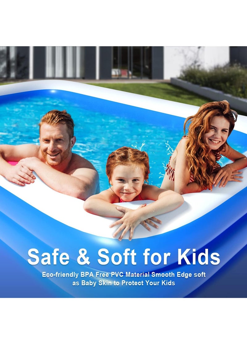 VUCATIN Inflatable Swimming Pool Thickened Full-Sized Above Ground Kiddie Inflatable Family Swimming Lounge Pool Outdoor Toys for Kids & Adults Blow up Pool for Backyard Patio (305 x 183 x 56 cm（L x W x H）)  - Image 5