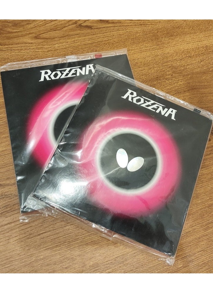 BUTTERFLY - 2 Table Tennis Racket Rubber, Type  ( Rozena ) , black And Red 2.1 mm, Original - Image 1