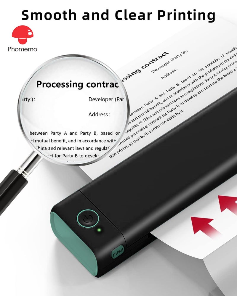 Phomemo A4 Size 8.27"x11.69" Thermal Paper for M08F Portable Printer, Quick-Dry Thermal Printer Paper Rolls, 50sheets/Roll - Image 3