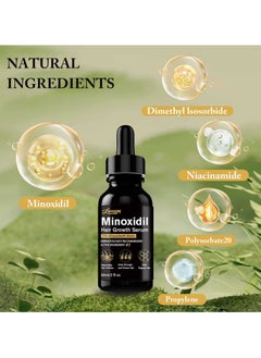 LUNOON 3-PACK Hair Growth Essence Minoxidil 5%, Anti Hair Loss & Hair Growth Nourishing Solution 60ml*3  - Image 4