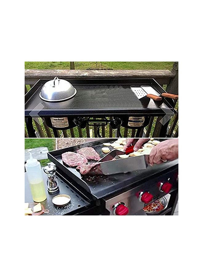 S-TOP 5 Piece Professional Grade Stainless Steel BBQ Grill and Griddle Spatulas Tool Kit Great for Grill Griddle Flat (2 Spatulas, 1 Chopper Scrapper,2 Condiment Bottles) - Image 4