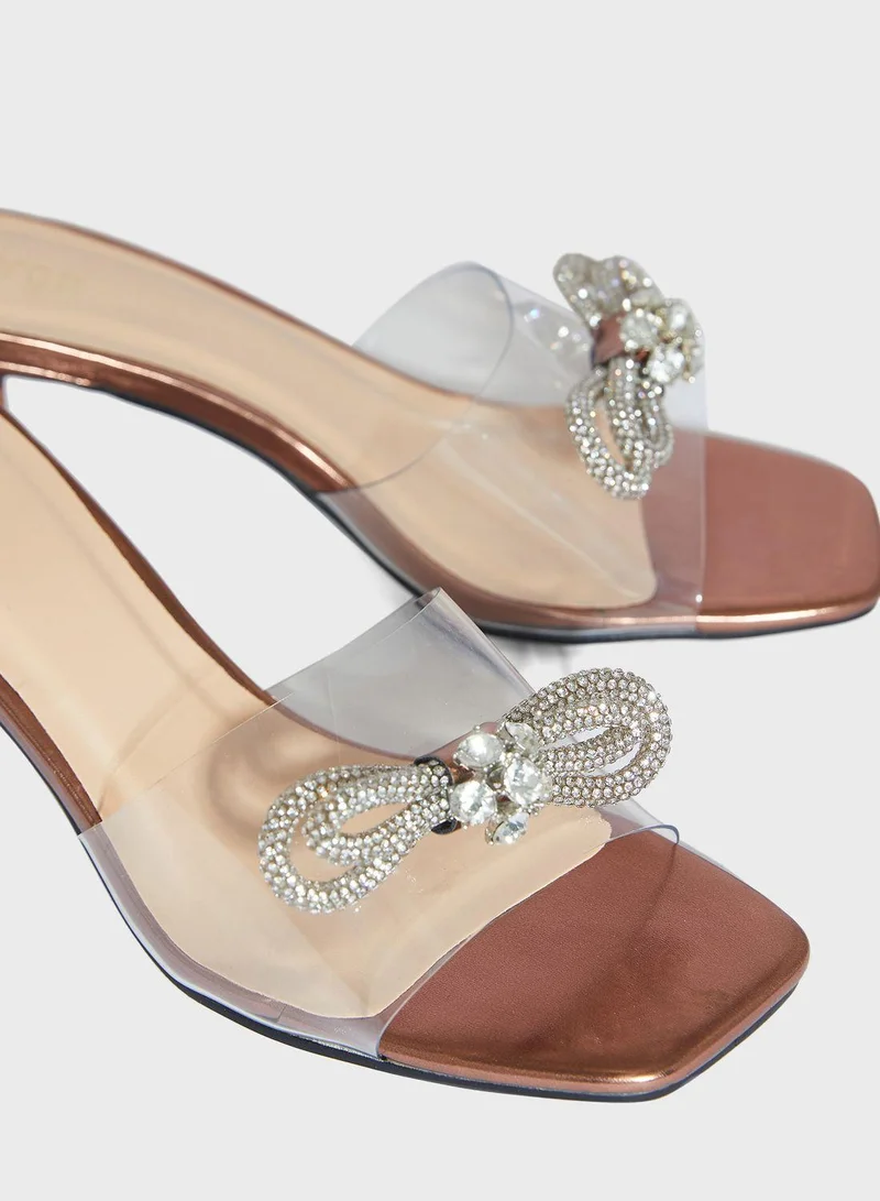 فايور One Strap Low Heel Sandals