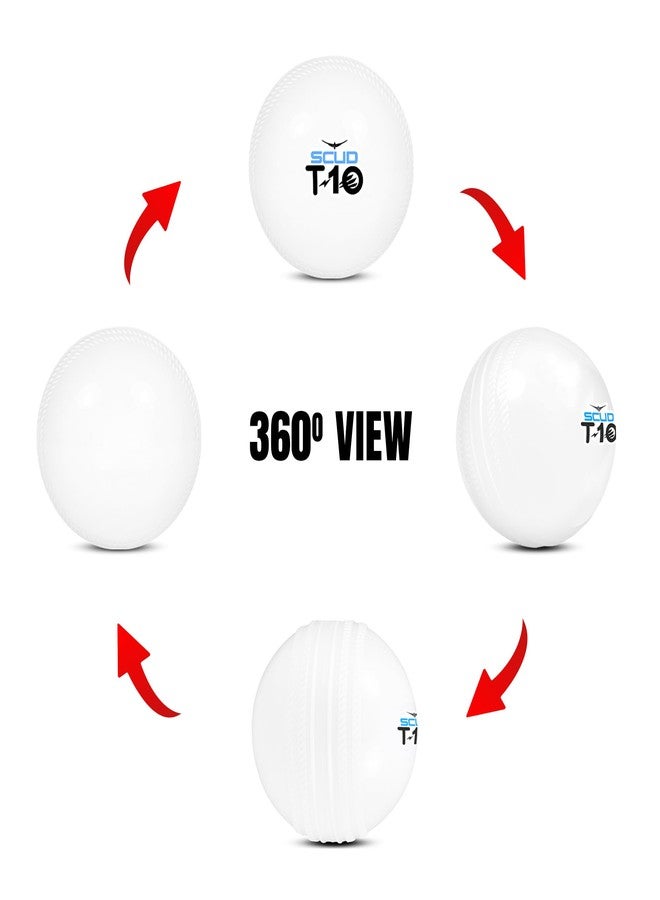 SCUD T10 PVC Wind Ball for Practice | Indoor & Outdoor Soft Training Cricket Ball for Coaching & Daily Practice | Lightweight 80-85 g Durable PVC Construction (Pack of 3pc Balls, Multicolor) - Image 3