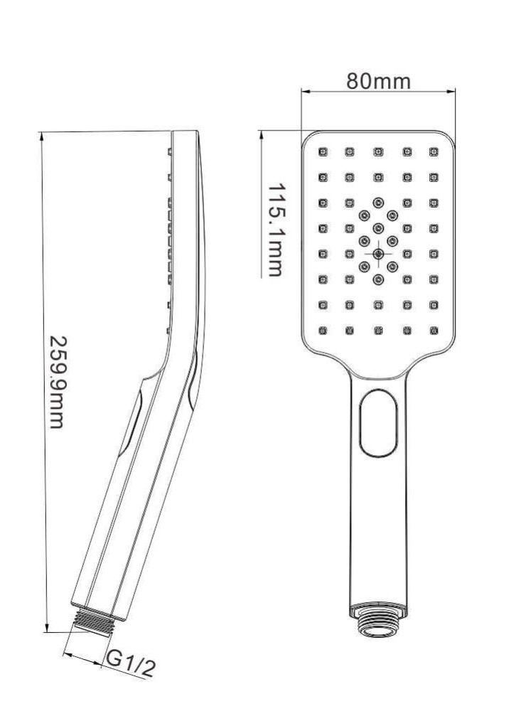 OR Hand Shower Square  3 Mode Function ABS - Image 4