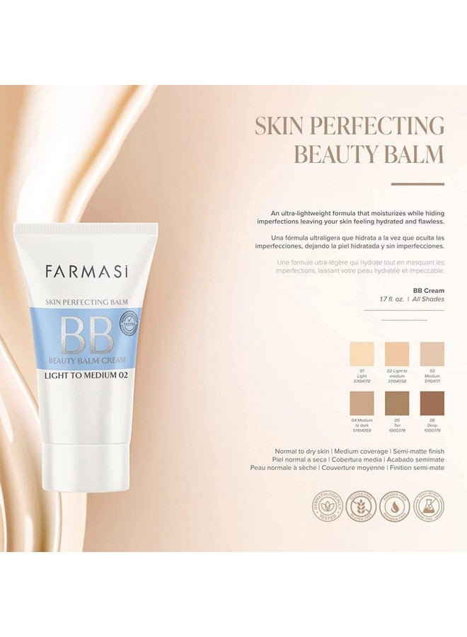 FARMASi Make Up BB Cream Beauty Balm, Full-Coverage Foundation, Concealer, Moisturizer BB Cream for All Skin Types, 1.7 fl. oz. / 50 ml (Light to medium) - Image 5