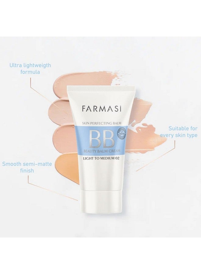 FARMASi Make Up BB Cream Beauty Balm, Full-Coverage Foundation, Concealer, Moisturizer BB Cream for All Skin Types, 1.7 fl. oz. / 50 ml (Light to medium) - Image 2