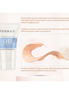 FARMASI FARMASi Make Up BB Cream Beauty Balm, Full-Coverage Foundation, Concealer, Moisturizer BB Cream for All Skin Types, 1.7 fl. oz. / 50 ml (Light to medium)  - Image 4