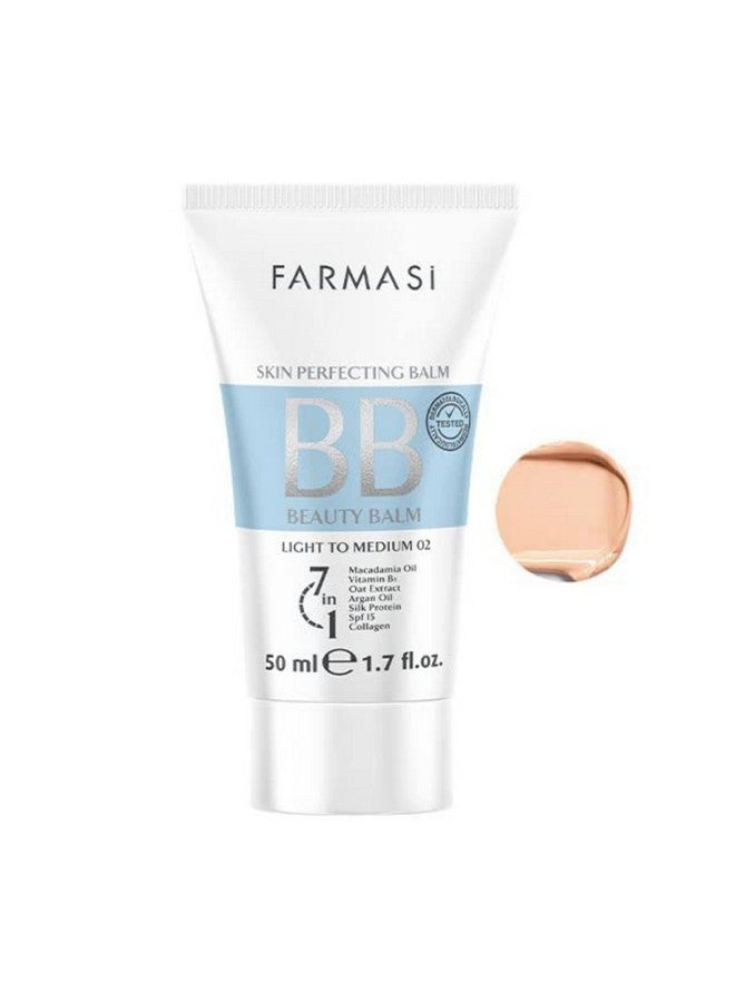 FARMASi Make Up BB Cream Beauty Balm, Full-Coverage Foundation, Concealer, Moisturizer BB Cream for All Skin Types, 1.7 fl. oz. / 50 ml (Light to medium) - Image 1