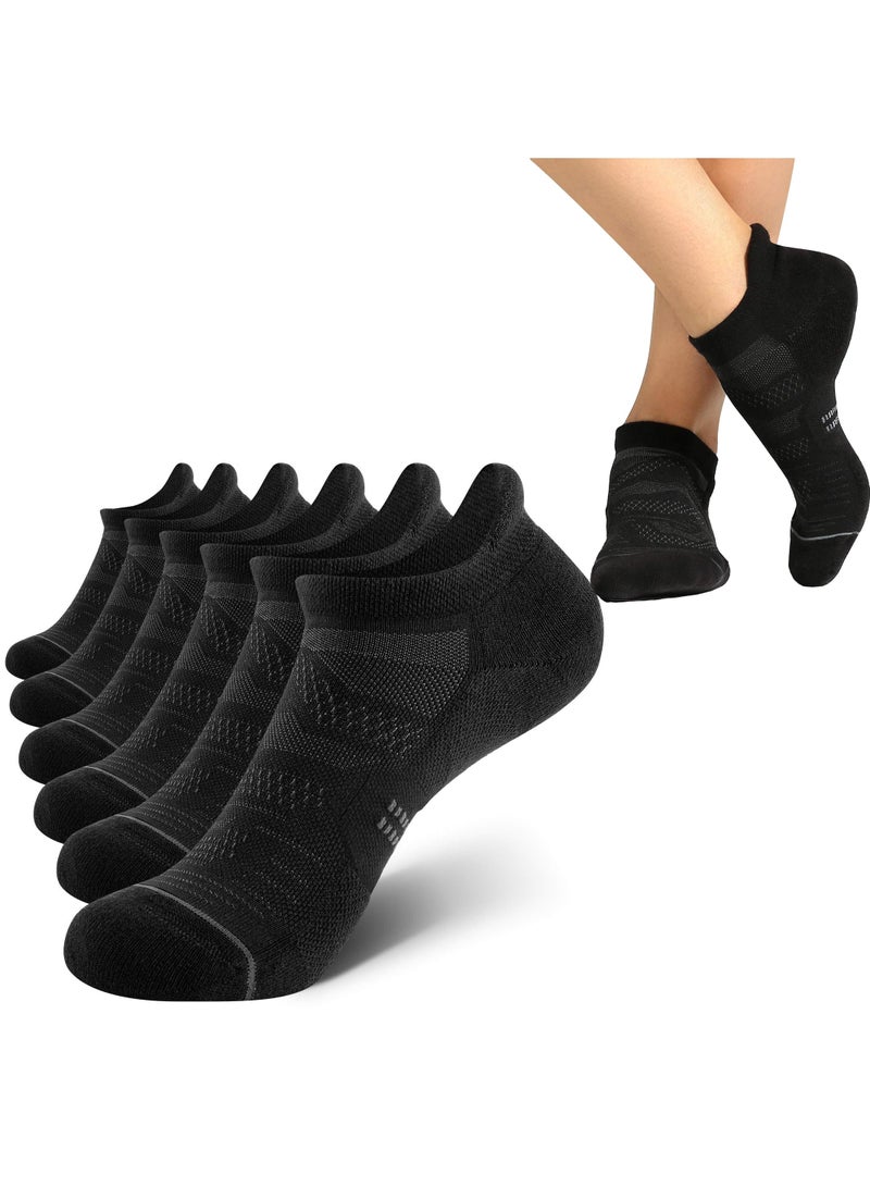 Sweet seven 6-Pack Women's Cushioned Low-Cut Running Socks - Athletic Tab Socks for Comfortable Workouts - Image 1