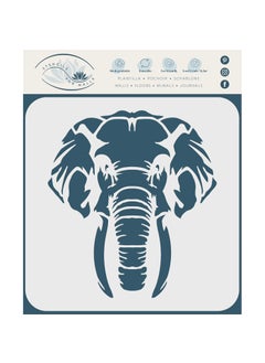 Usnyabni Stencils for Walls: Elephant Head Stencil, 4.5 x 5 inch (S) - African Big Five Animal Wildlife Stencils for Painting Template  - Image 2