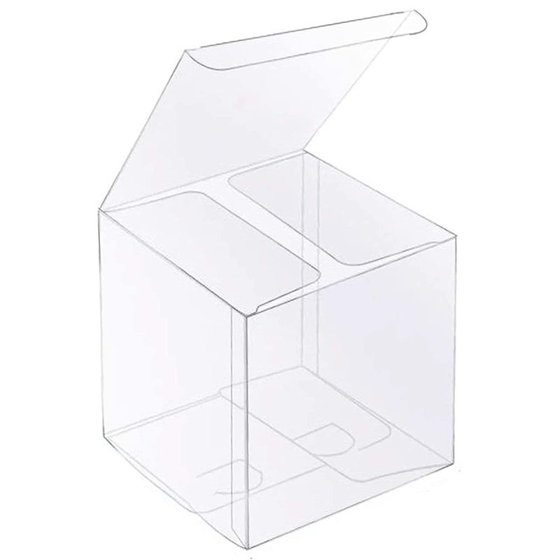 XP-ART 30 PCS Clear Favor Boxes,4 x 4 x 4 inch Plastic Clear Gift Boxes for Wedding,Birthday,Easter Mother's Father's Day Party,Caja Transparente Para Regalo - Image 1