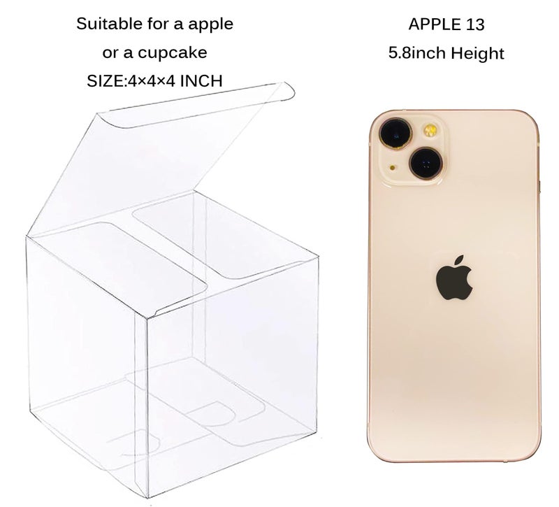 XP-ART 30 PCS Clear Favor Boxes,4 x 4 x 4 inch Plastic Clear Gift Boxes for Wedding,Birthday,Easter Mother's Father's Day Party,Caja Transparente Para Regalo - Image 3